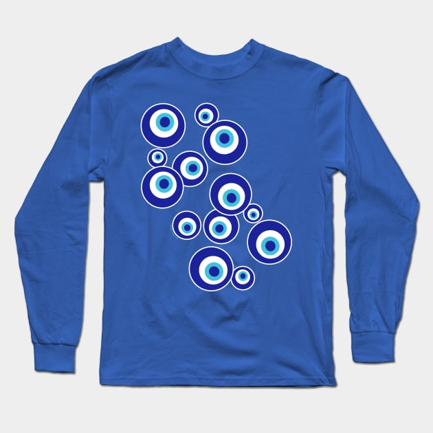 Mod Evil Eyes Long Sleeve T-Shirt by jrotem